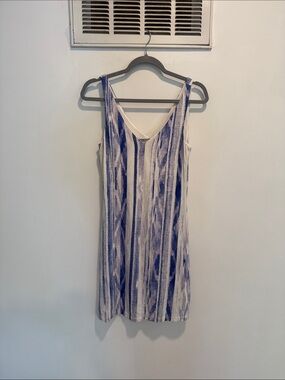 Tart cotton Blue and White Stripe V-Neck Tank